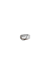 Ormé Ring - Silver in rhodium with Taupe Leather