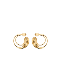 Eroz Hoop Earrings - 24 carat gold gilded
