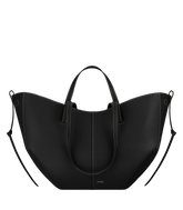 Cyme - Textured Black with Ecru Stitching