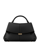 Mokki - Textured Black with Ecru Stitching