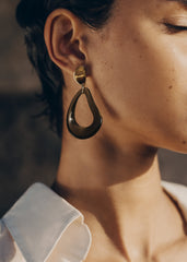 Naé Drop Earrings - Smoked glass
