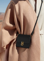 Numéro Sept Crossbody Wallet - Textured Black