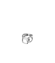 Éole Ring - Silver in rhodium plated brass