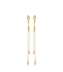 Eroz Chain Earrings - 24 carat gold-gilded edition